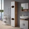 Vanity unit  Vicco Irma Biely vysoký lesk/dub Goldkraft Náhľad obrázku produktu 5