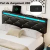 Łóżko tapicerowane ProximaX 140x200 cm z LED i USB | łóżko Podgląd zdjęcia produktu 7
