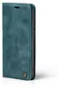 A teal-colored flip phone case is shown from the side against a white background. Produktbild-Vorschau