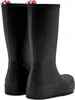 A pair of black Hunter Play Tall boots shown from the back. Produktbild-Vorschau