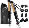 A set of hiking poles and accessories laid out on a white background. Voir les images du produit