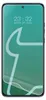 A smartphone screen displaying the time and date, with a stylized graphic overlay. Produktbild-Vorschau