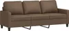 A studio shot of a brown three-seater sofa on a white background. Anteprima dell’immagine prodotto