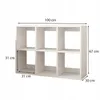 Offener Regal, weiß, 6 Bücherregale, Loft-Schrank, modern, Produktbild-Vorschau 2