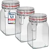 WELLGRO Einmachgläser mit Bügelverschluss eckig 1150ml - Produktbild-Vorschau 1