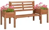 Outsunny Gartenbank 2-Sitzer Sitzbank Holzbank Balkonbank Produktbild-Vorschau 1