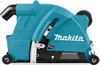 A teal and black Makita dust extraction hood for a cutting tool, shown from a side-angle against a white background. Anteprima dell’immagine prodotto