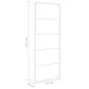 vidaXL Portasciugamani bianco 45x10x115 cm in acciaio Anteprima dell’immagine prodotto 6