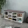 Schuhschrank Schuhbank Sitzbank 10 Fächer weiß Produktbild-Vorschau 2