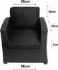 1 x Coussin d'assise en polycarbonate 56x52x7+56x50 Coussin Voir les images du produit 2