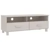 vidaXL TV-Schrank HAMAR Weiß 106x40x40 cm Massivholz Kiefer Produktbild-Vorschau 1