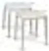 Two white stools are shown in a studio setting. Produktbild-Vorschau