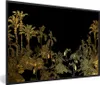MuchoWow® Gerahmtes Poster Dschungel - Vögel - Gold - Luxus Produktbild-Vorschau 1