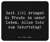 Mr. & Mrs. Panda Mauspad Spruch 1961 Geburtstag - Schwarz - Produktbild-Vorschau 1