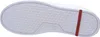 The image shows the sole of a white sneaker with a red accent. Voir les images du produit