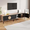 A modern living room scene featuring a TV stand with a television mounted above it. Anteprima dell’immagine prodotto
