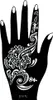 Henna Tattoo Schablone für die linke Hand Produktbild-Vorschau 1