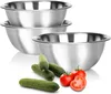 com-four® 3x Rührschüssel aus Edelstahl - multifunktionale Produktbild-Vorschau 1