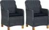 vidaXL 3-tlg. Garten-Lounge-Set mit Auflagen Poly Rattan Produktbild-Vorschau 3