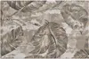 Pflanzenblätter und rohe Betontextur – Vinylteppich – 60x90 Produktbild-Vorschau 1