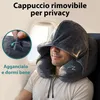 FLOWZOOM AIR Cuscino da viaggio gonfiabile con cappuccio, Anteprima dell’immagine prodotto 5