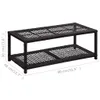 vidaXL Banc à chaussures Noir 80 x 40 x 30 cm Poly Rattan Voir les images du produit 4