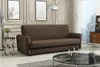 A brown sofa in a living room setting with decorative elements. Náhled obrázku produktu