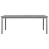 A gray wooden garden table is shown against a white background. Podgląd zdjęcia produktu