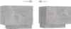 Two gray rectangular boxes shown with arrows pointing between them, indicating a size or spacing option. Voir les images du produit