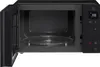 An open black LG microwave with a glass turntable inside, set against a white background. Produktbild-Vorschau