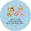 Mr. & Mrs. Panda magnet Igel Familie - Blau Pastell - Produktbild-Vorschau 1