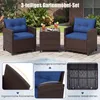 COSTWAY Gartenmöbel Set Polyrattan, 3-tlg. Balkonmöbel Set Produktbild-Vorschau 6