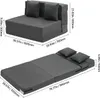 SucceBuy Klappsofa, 3-in-1 Klappcouch mit 2 Kissen und Produktbild-Vorschau 7
