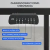 A close-up of an electronic height-adjustable desk control panel with labels in Polish indicating its functions. Podgląd zdjęcia produktu
