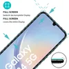 A close-up of a smartphone screen protector being applied to a Galaxy A34 5G phone. Produktbild-Vorschau