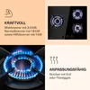 Klarstein Gasherd, Gaskochfeld 3 Flammig, Einbau-Gaskocher Produktbild-Vorschau 4