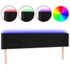 The Living Store LED Kopfteil Schwarz 203x16x78/88 cm Samt Produktbild-Vorschau 2
