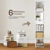 HOMCOM Bibliothèque, étagère à livres, meuble de rangement Voir les images du produit 3