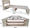 Lermowood Palettenbett M2 90 x 200 cm mit Kopfteil Natur Produktbild-Vorschau 3