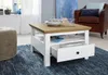 trendteam Wohnen Couchtisch Universal Artisan Eiche/Weiß Produktbild-Vorschau 9
