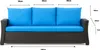 Cuscini per divano da giardino - Seduta 160x60x7, schienale Anteprima dell’immagine prodotto 7