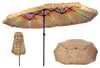 COSTWAY Dubbele parasol met zonne-LED, 450x260cm, PE Productafbeelding-voorbeeld 1