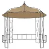 vidaXL Pavillon 300x290 cm Taupe Rond Voir les images du produit 10