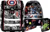 A collection of Marvel Avengers-themed school supplies, including a backpack, drawstring bag, and pencil cases, displayed against a white background. Anteprima dell’immagine prodotto