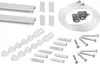 A collection of picture hanging hardware components laid out on a white background. Voir les images du produit