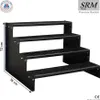 4 Stufen Standtreppe Modell 2 komplett schwarz Treppe Produktbild-Vorschau 1