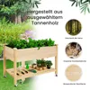 GOPLUS Hochbeet mit Rollen aus Holz, Gartenbeet mit Ablage Produktbild-Vorschau 4