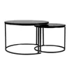 Couchtisch Rund aus Holz,Satztisch 2er Set,Imitation Marble Produktbild-Vorschau 5
