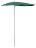 vidaXL Halb-Sonnenschirm mit Mast 180x90 cm Grün Produktbild-Vorschau 1