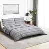 vidaXL Bettwäsche-Set Grau 240x220 cm Baumwolle Produktbild-Vorschau 2
